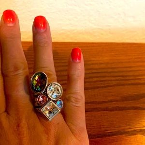 Stacked CZ stone rings